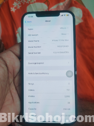 Iphone 12 pro max 256 gb 78b